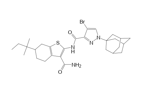 1-(1-adamantyl)-N-[3-(aminocarbonyl)-6-tert-pentyl-4,5,6,7-tetrahydro-1-benzothien-2-yl]-4-bromo-1H-pyrazole-3-carboxamide