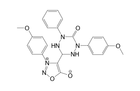 2-(4-Methoxyphenyl)-6-[3-(4-methoxyphenyl)sydnon-4-yl]-4-phenyl-1,2,4,5-tetrazinan-3-one