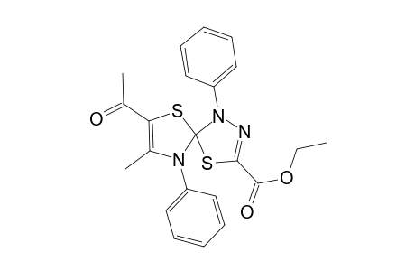 Ethyl 3-acetyl-2-methyl-1,6-diphenyl-4,9-dithia-1,6,7-triazaspiro[4.4]nona-2,7-diene-8-carboxylate