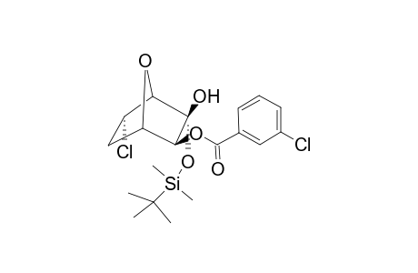 (1RS,2RS,3RS,4RS,5RS)-5-endo-Chloro-3-exo-hydroxy-3-endo-[(tert-butyl)dimethylsilyloxy]-7-oxabicyclo[2.2.1]hept-5-en-2-exo-yl metachlorobenzoate