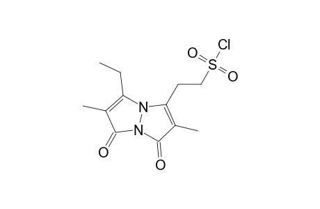 1H,7H-Pyrazolo[1,2-a]pyrazole-3-ethanesulfonyl chloride, 5-ethyl-2,6-dimethyl-1,7-dioxo-