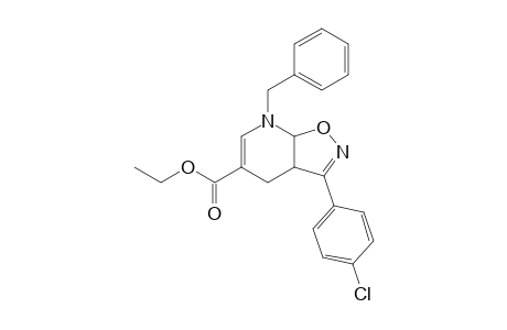 3-(4-Chlorophenyl)-7-(phenylmethyl)-4,7a-dihydro-3aH-isoxazolo[5,4-b]pyridine-5-carboxylic acid ethyl ester