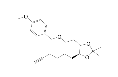 (4S,5S)-4-hex-5-ynyl-2,2-dimethyl-5-(2-p-anisyloxyethyl)-1,3-dioxolane