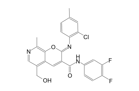 2H-pyrano[2,3-c]pyridine-3-carboxamide, 2-[(2-chloro-4-methylphenyl)imino]-N-(3,4-difluorophenyl)-5-(hydroxymethyl)-8-methyl-, (2Z)-