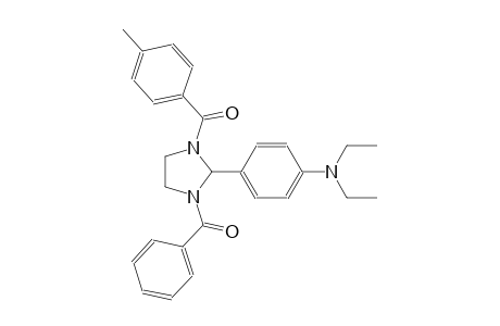 benzenamine, 4-[1-benzoyl-3-(4-methylbenzoyl)-2-imidazolidinyl]-N,N-diethyl-