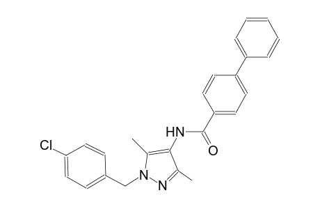 N-[1-(4-chlorobenzyl)-3,5-dimethyl-1H-pyrazol-4-yl][1,1'-biphenyl]-4-carboxamide