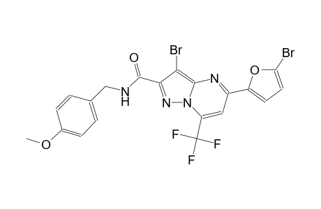pyrazolo[1,5-a]pyrimidine-2-carboxamide, 3-bromo-5-(5-bromo-2-furanyl)-N-[(4-methoxyphenyl)methyl]-7-(trifluoromethyl)-