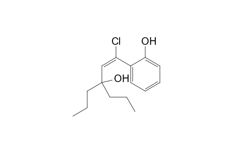 2-[(E)-1-chloranyl-3-oxidanyl-3-propyl-hex-1-enyl]phenol