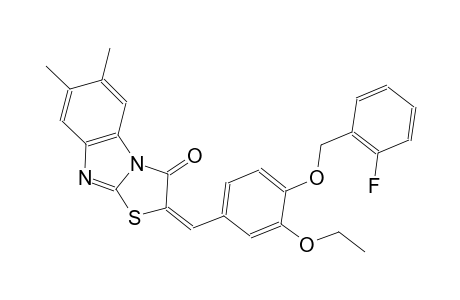 thiazolo[3,2-a]benzimidazol-3(2H)-one, 2-[[3-ethoxy-4-[(2-fluorophenyl)methoxy]phenyl]methylene]-6,7-dimethyl-, (2E)-