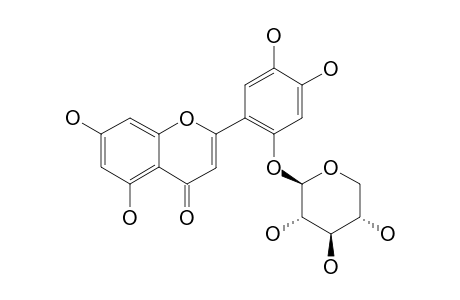 ISOETIN-2'-BETA-D-XYLOPYRANOSIDE;5,7,2',4',5'-PENTAHYDROXY-FLAVONE-2'-BETA-D-XYLOPYRANOSIDE