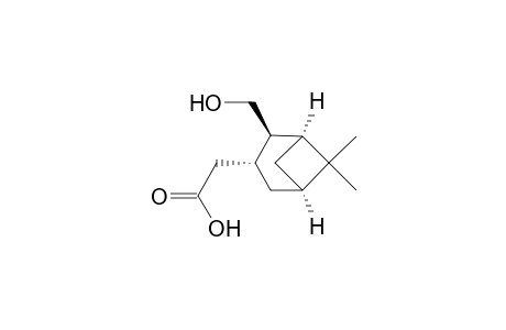Bicyclo[3.1.1]heptane-3-acetic acid, 2-(hydroxymethyl)-6,6-dimethyl-, [1S-(1.alpha.,2.beta.,3.alpha.,5.alpha.)]-