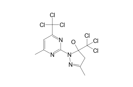 5-methyl-2-[4-methyl-6-(trichloromethyl)pyrimidin-2-yl]-3-(trichloromethyl)-4H-pyrazol-3-ol