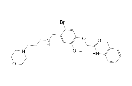 2-[5-bromo-2-methoxy-4-({[3-(4-morpholinyl)propyl]amino}methyl)phenoxy]-N-(2-methylphenyl)acetamide