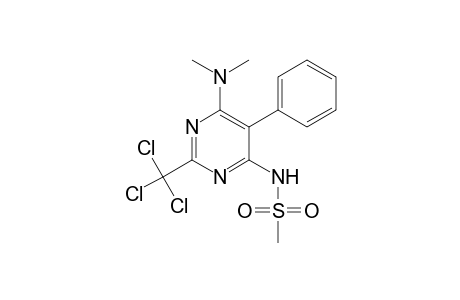 N-[6-(Dimethylamino)-5-phenyl-2-(trichloromethyl)-pyrimidin-4-yl]methanesulfonamide