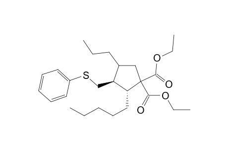 (2R,3S)-diethyl 2-pentyl-3-(phenylthiomethyl)-4-propylcyclopentane-1,1-dicarboxylate