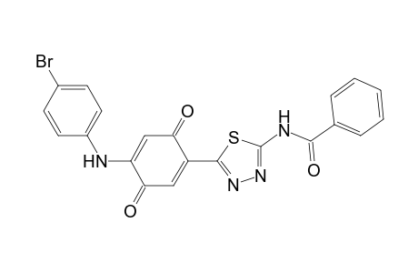 2-(4-Bromophenylamino)-5-(3-benzoylamino-2,4,5-thiadiazolyl)-1,4-benzoquinone