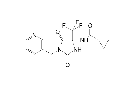 Cyclopropanecarboxylic acid, (2,5-dioxo-1-pyridin-3-ylmethyl-4-trifluoromethylimidazolidin-4-yl)amide
