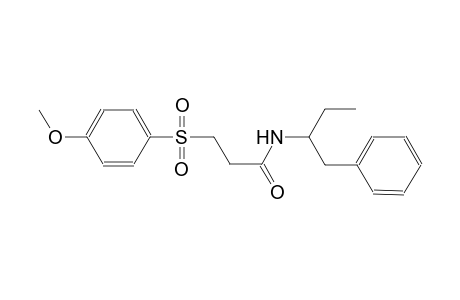 propanamide, 3-[(4-methoxyphenyl)sulfonyl]-N-[1-(phenylmethyl)propyl]-