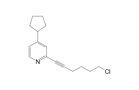 2-(6-Chlorohex-1-yn-1-yl)-4-cyclopentylpyridine