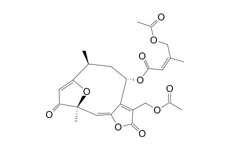 8-ALPHA-(5'-ACETOXYSENECIOYLOXY)-3-OXO-1-DESOXY-1,2-DEHYDRO-HIRSUTINOLIDE-13-O-ACETATE