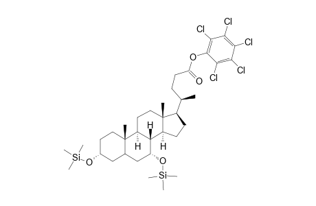 3.alpha.,7.alpha.-bis(trimethylsilyl)chenodeoxycholic acid-pentachlorophenyl ester