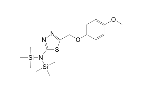 5-[(4-Methoxyphenoxy)methyl]-1,3,4-thiadiazol-2-yl amine, N, N, di-tms