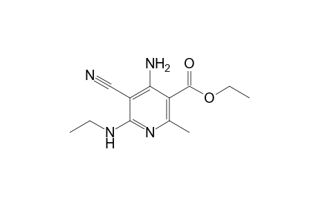 4-Amino-5-cyano-2-methyl-6-ethylamino-nicotinic acid ethyl ester