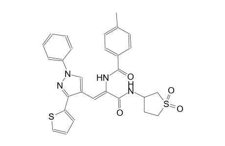 N-{(Z)-1-{[(1,1-dioxidotetrahydro-3-thienyl)amino]carbonyl}-2-[1-phenyl-3-(2-thienyl)-1H-pyrazol-4-yl]ethenyl}-4-methylbenzamide