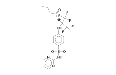 N-[1,1,1,3,3,3-hexafluoro-2-[4-(2-pyrimidinylsulfamoyl)anilino]propan-2-yl]butanamide