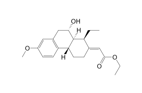 Ethyl (E)-(1R*,4aS*,10S*,10aS*)-1-Ethyl-10-hydroxy-7-methoxy-3,4,4a,9,10,10a-hexahydrophenanthren-2(1H)-ylideneacetate