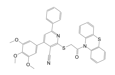 2-{[2-oxo-2-(10H-phenothiazin-10-yl)ethyl]sulfanyl}-6-phenyl-4-(3,4,5-trimethoxyphenyl)nicotinonitrile