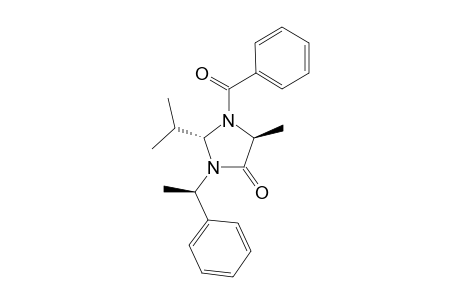 (2R,5S,1'R)-1-Benzoyl-2-isopropyl-5-methyl-3-(.alpha.-methylbenzyl)-1,3-imidazolidin-4-one