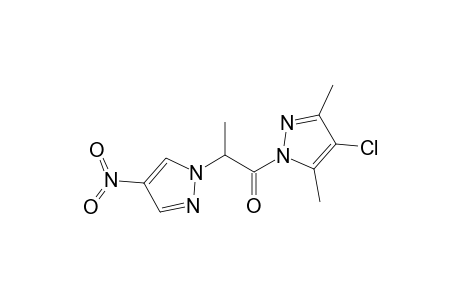 1H-Pyrazole, 4-chloro-3,5-dimethyl-1-[2-(4-nitro-1H-pyrazol-1-yl)-1-oxopropyl]-