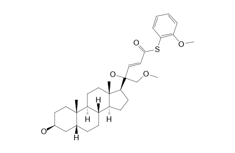 S-(2-Methoxyphenyl)-(3.beta.,20S,22E)-3,20-dihydroxy-21-methoxy-5.beta.-chol-22-ene-24-thioate