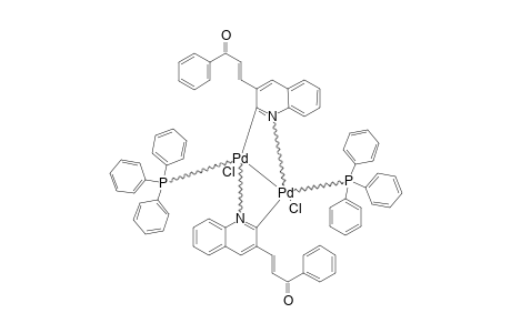 BIS-[(1E)-3-OXO-3-PHENYL-1-PROPENYL-(QUINOLIN-2-YL)-(TRIPHENYLPHOSPHINE)-PALLADIUM-(II)-CHLORIDE]