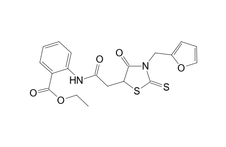 Benzoic acid, 2-[[2-[3-(2-furanylmethyl)-4-oxo-2-thioxo-5-thiazolidinyl]acetyl]amino]-, ethyl ester