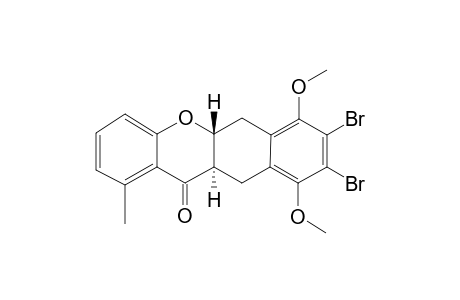 TRANS-3,4-DIBrOMO-2,5-DIMETHOXY-10-METHYLBENZO-[B]-1,6,6A,12A-TETRAHYDROXANTHONE