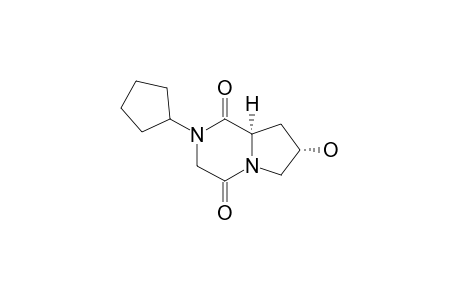 (6S,8R)-2,5-DIOXO-8-HYDROXY-4-CYClOPENTYL-1,4-DIAZABICYClO-[4.3.0]-NONANE