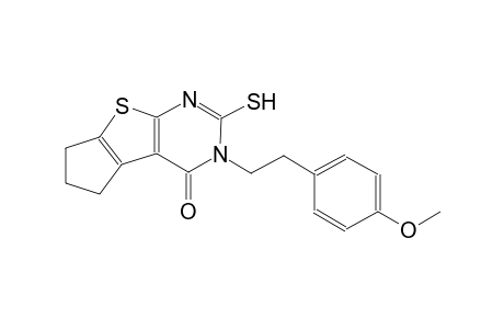 3-[2-(4-methoxyphenyl)ethyl]-2-sulfanyl-3,5,6,7-tetrahydro-4H-cyclopenta[4,5]thieno[2,3-d]pyrimidin-4-one