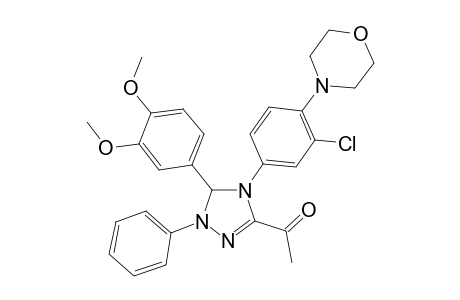 1-[4-(3-chloranyl-4-morpholin-4-yl-phenyl)-3-(3,4-dimethoxyphenyl)-2-phenyl-3H-1,2,4-triazol-5-yl]ethanone