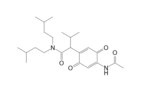 2-(4-acetamido-3,6-dioxocyclohexa-1,4-dien-1-yl)-N,N-diisopentyl-3-methylbutanamide