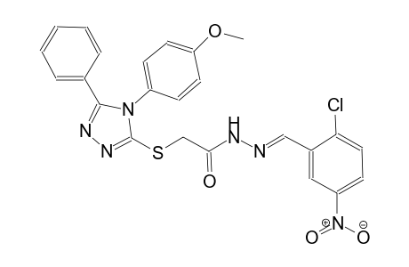 N'-[(E)-(2-chloro-5-nitrophenyl)methylidene]-2-{[4-(4-methoxyphenyl)-5-phenyl-4H-1,2,4-triazol-3-yl]sulfanyl}acetohydrazide