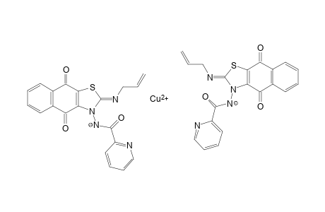 Bis[((Z)-N-(2-allylimino)-4,9-dioxonaphtho[2,3-d]-thiazol-3(2H,4H,9H)-yl)-picolinamido(1-)N,N,N]copper(II)