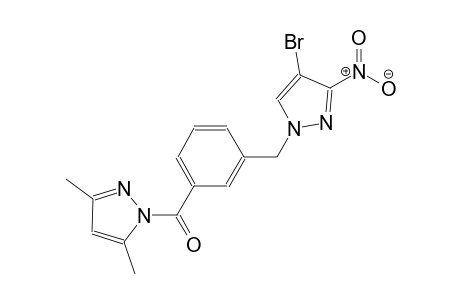 4-bromo-1-{3-[(3,5-dimethyl-1H-pyrazol-1-yl)carbonyl]benzyl}-3-nitro-1H-pyrazole