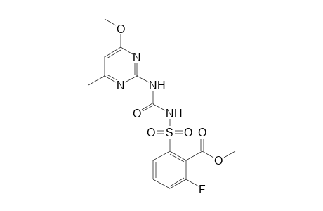 Benzoic acid, 2-fluoro-6-[[[[(4-methoxy-6-methyl-2-pyrimidinyl)amino]carbonyl]amino]sulfonyl]-, methyl ester