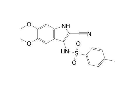 5,6-Dimethoxy-3-(p-tosylamino)indole-2-carbonitrile