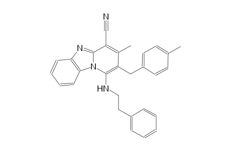 3-methyl-2-(4-methylbenzyl)-1-[(2-phenylethyl)amino]pyrido[1,2-a]benzimidazole-4-carbonitrile