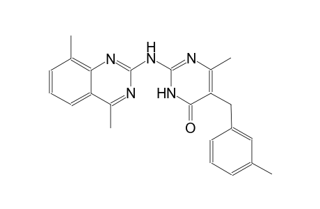 4(3H)-pyrimidinone, 2-[(4,8-dimethyl-2-quinazolinyl)amino]-6-methyl-5-[(3-methylphenyl)methyl]-