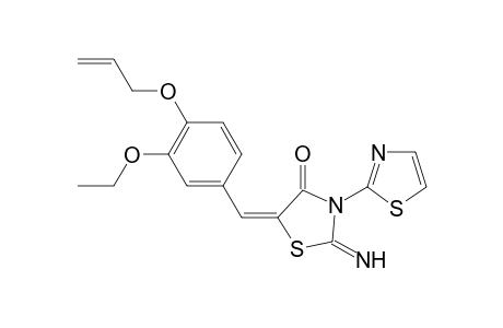 (5E)-5-[4-(Allyloxy)-3-ethoxybenzylidene]-2-imino-3-(1,3-thiazol-2-yl)-1,3-thiazolidin-4-one