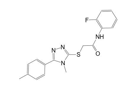 N-(2-fluorophenyl)-2-{[4-methyl-5-(4-methylphenyl)-4H-1,2,4-triazol-3-yl]sulfanyl}acetamide